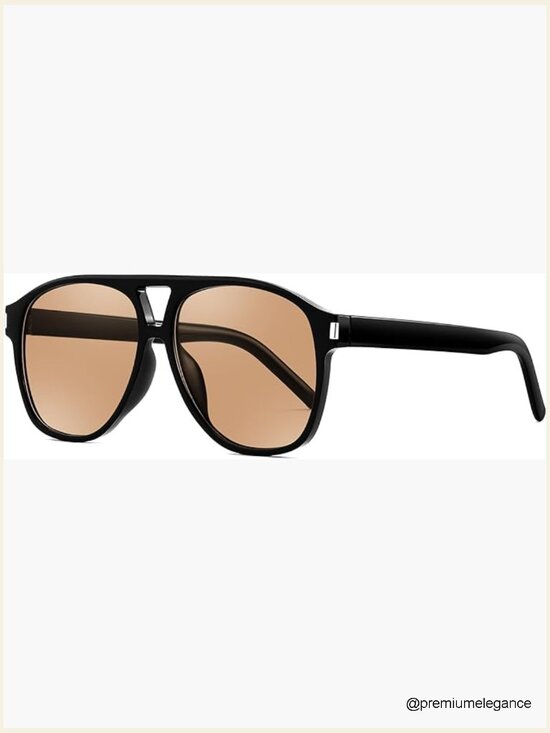 Retro Aviator Sunglasses Square 70s Pilot Style UV400 Lightweight Unisex Shades main image 6